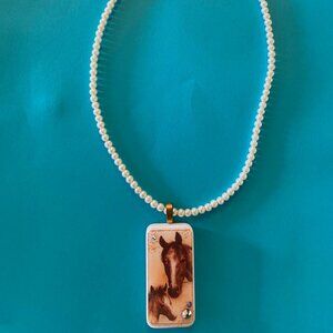 Unique Domino & Horse -Themed Necklace!